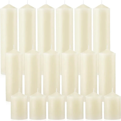 Candles Ivory Pillar long Burning Smokeless Pillar Candles