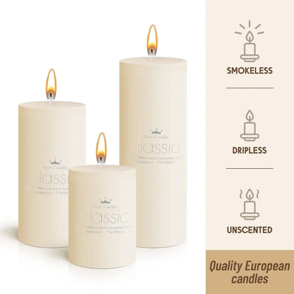 Dripless Unscented Candles Long Clean Burning Rustic Country Style